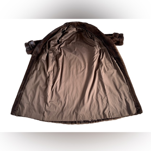 2XL + Mahogany Mink Fur Coat Real Fur Genuine Fur Unisex XXL Sable - Picture 9 of 15